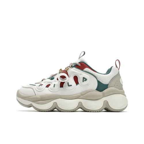 FILA PEASE Wear Resistant Slip Resistant Low Top Casual Shoes Women's White