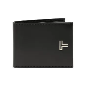 TUMI Leather Wallet Men's Black