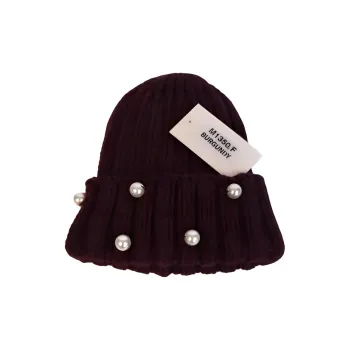 IL MORO Alpaca Cotton Rayon Polyamide Beanies Unisex Red