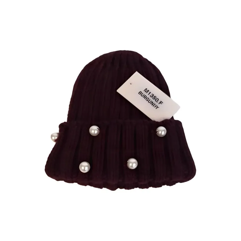 IL MORO Alpaca Cotton Rayon Polyamide Beanies Unisex Red-0
