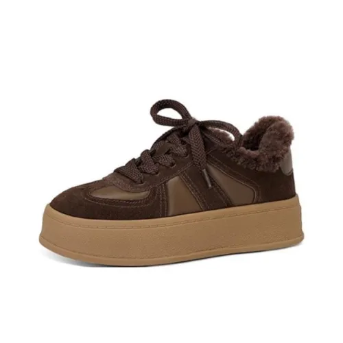 JESSICA SOPHIA Warm Height Increasing Low Top Skateboard Shoes Women's