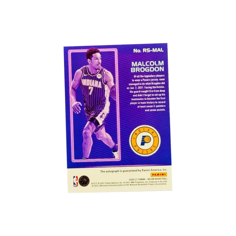 PANINI Brogdon Pacers Team Star Player Signature Recon Collection Autograph Card Passable Condition Sports Cards 1 Pc-1
