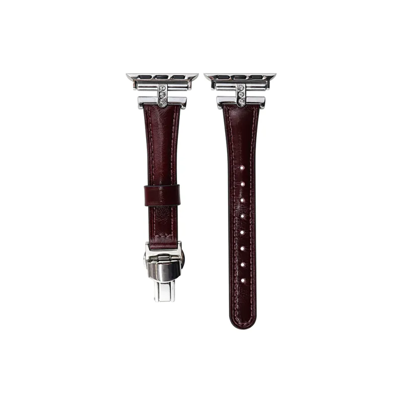 Vobafe Watch Band Apple Compatibility Waxed Leather Material-8