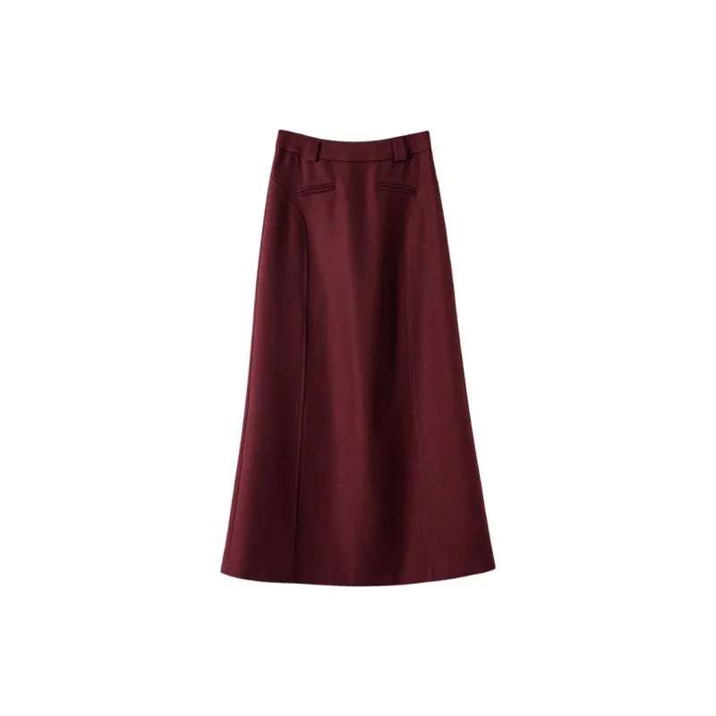 Late White Skirt Women's Ancora Red-2