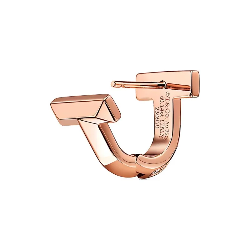 TIFFANY & CO. 18K Rose Gold Earrings Women's Rose Gold-2