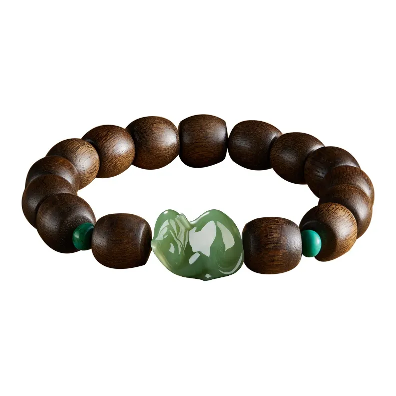 Moonstone Edge Agarwood Bracelets Unisex-13