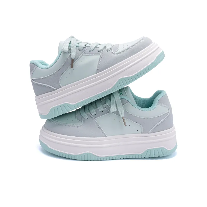 HUANQIU Balance Support Height Increasing Low Top Skateboard Shoes Women's Aqua-2