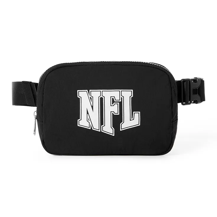 NFL Fabric Crossbody Bag, Fanny Pack, Sling Bag Unisex Black-0