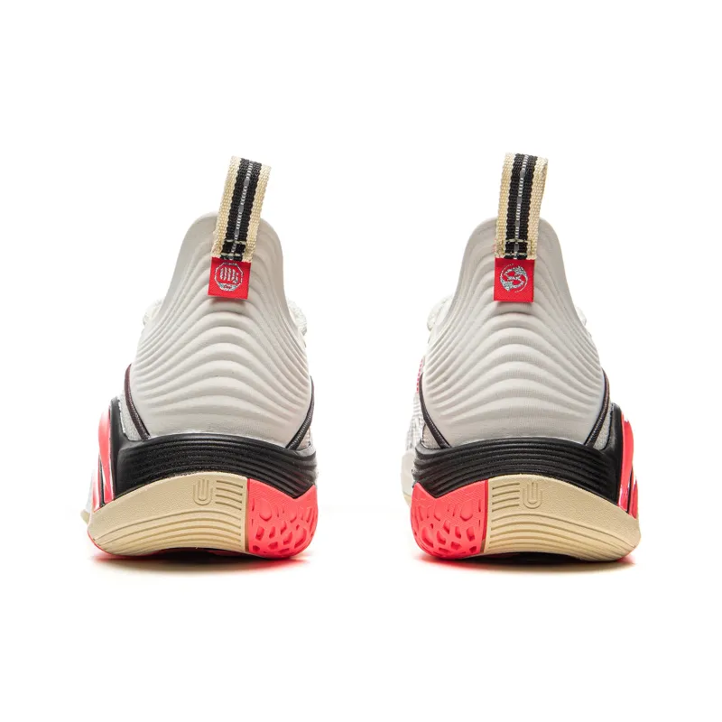 LiNing BadFive Hunter 1 Super Supportive And Elastic Low Top Outdoor Performance Basketball Shoes Men's Champagne White-5