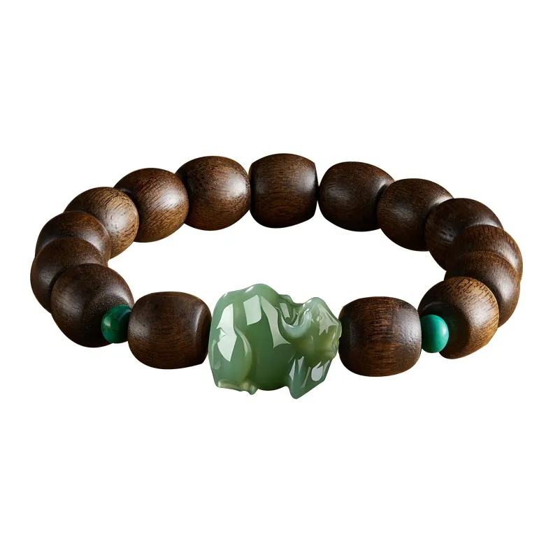 Moonstone Edge Agarwood Bracelets Unisex-1