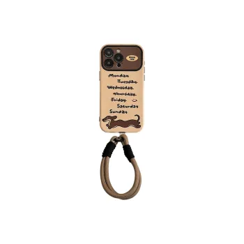 Cuttlefish Grid TPU Material Ins Style Sausage Dog Niche Phone Case Compatible With Apple 16/15/14/13/12/11
