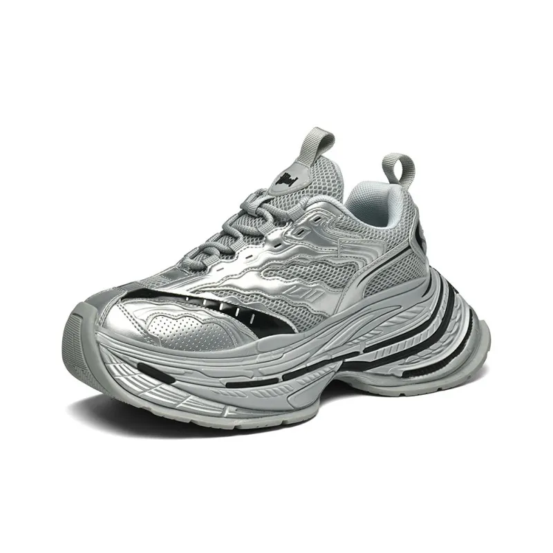 Grumpy Ram Slip Resistant Breathable Height Increasing Low Top Chunky Sneakers Unisex-19