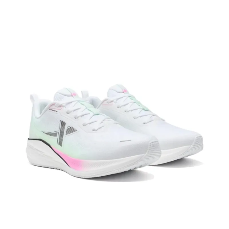 XTEP Speed 5.0LITE Anti Slip Wear Resistant Low Top Casual Running Shoes Women's White Green Pink-3