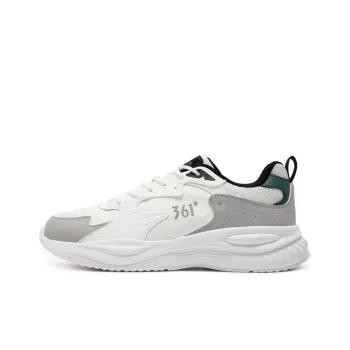361° Life Collection Water Resistant Lightweight Rebound Low Top Casual Running Shoes Men's White Limestone Color