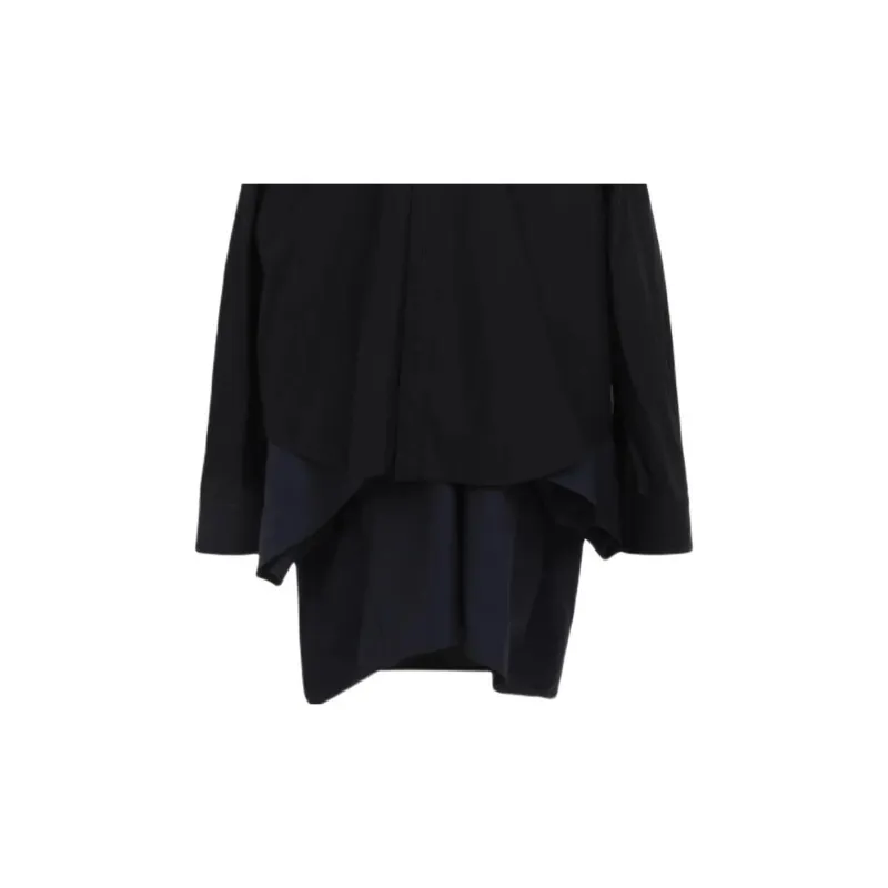 Balenciaga Collared Gathered Long Shirt-4