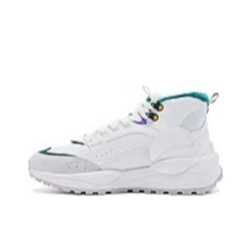 QIAODAN Mars Shoes Slip Resistant, Abrasion Resistant, Waterproof High Top Casual Shoes Men's White Green-3
