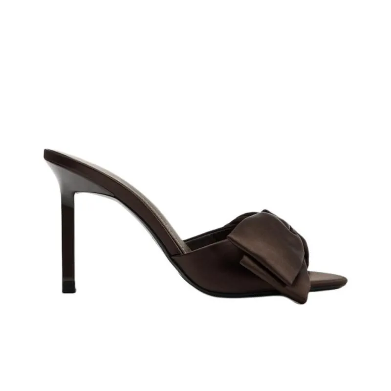 ZARA PU Polyurethane Abrasion Resistant Slide Slippers Women's Brown-1