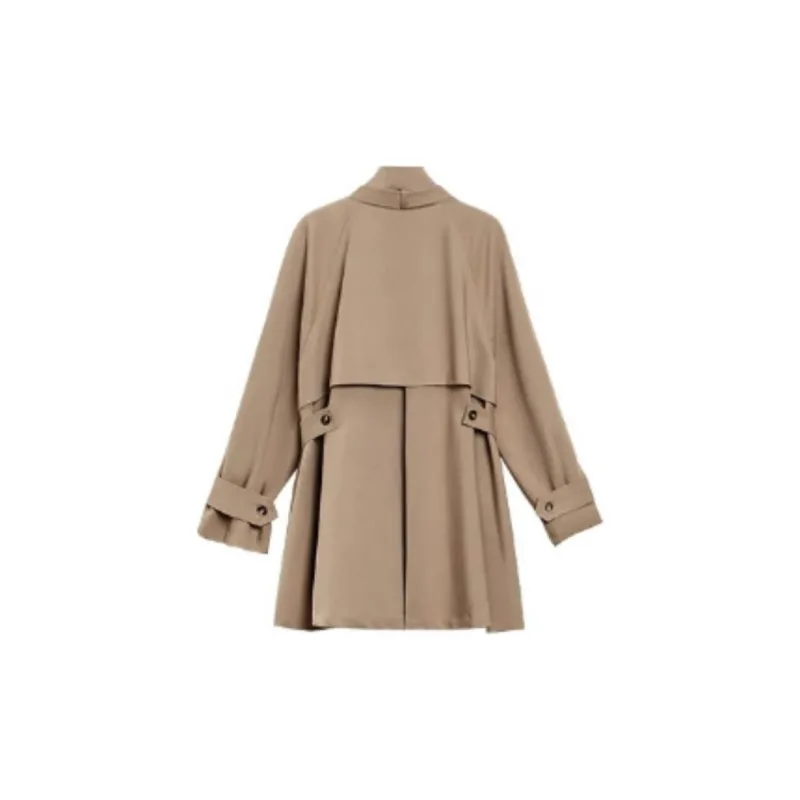 DEAR DEER PUFF Trench Coat Women's Khaki-1