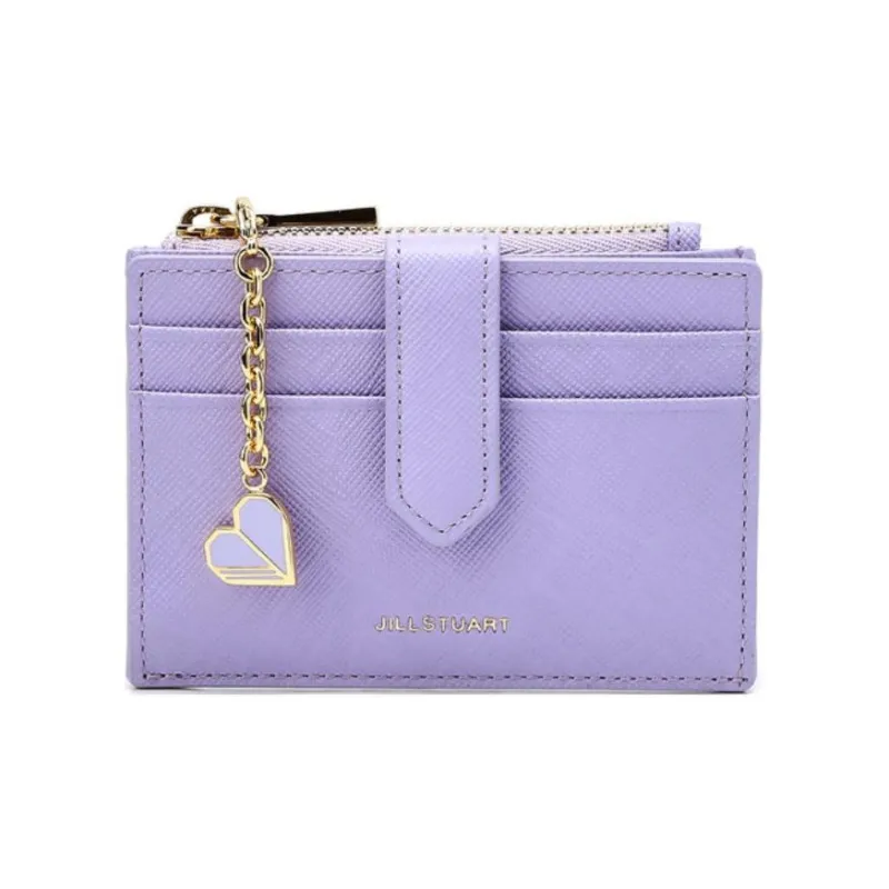JILL STUART Cow Leather Wallet Women's Purple-0