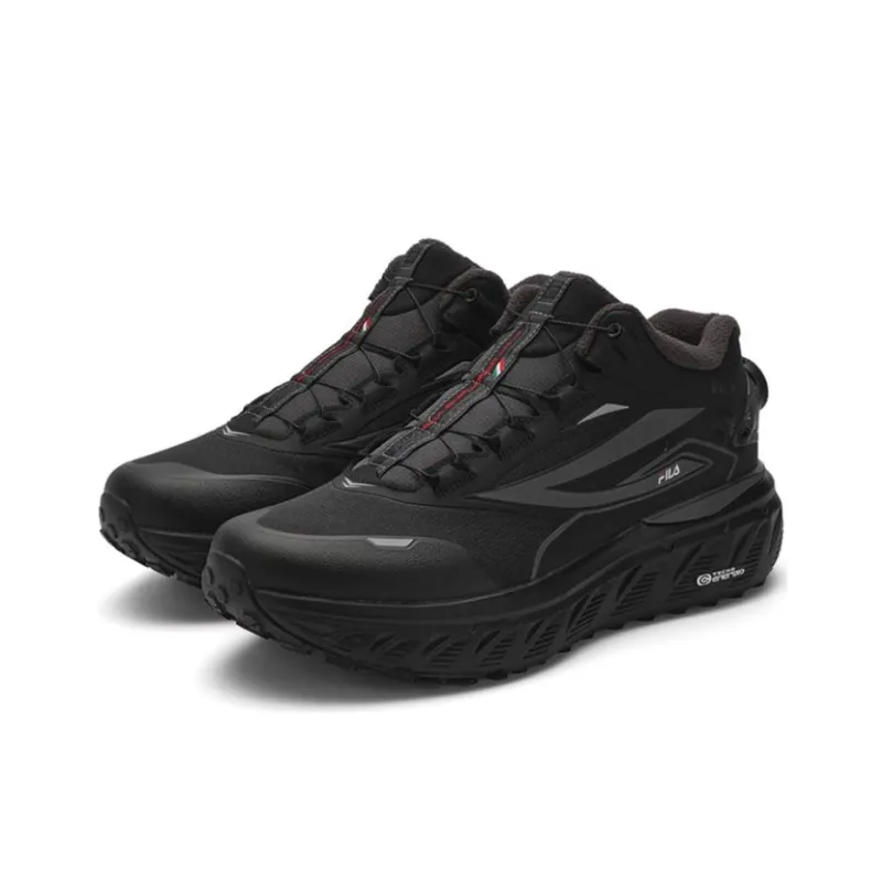 FILA BOA EXPLORER Cushioning Wear Resistant Low Top Outdoor Shoes Men's Black-2