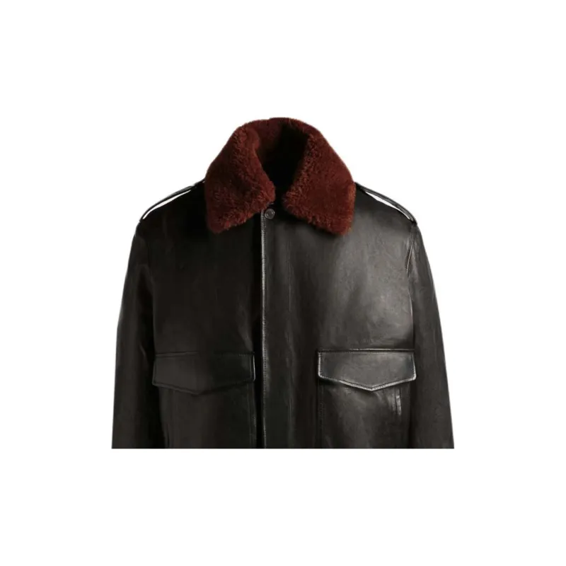 BALLY SS24 Leather Jacket Men's Black-3