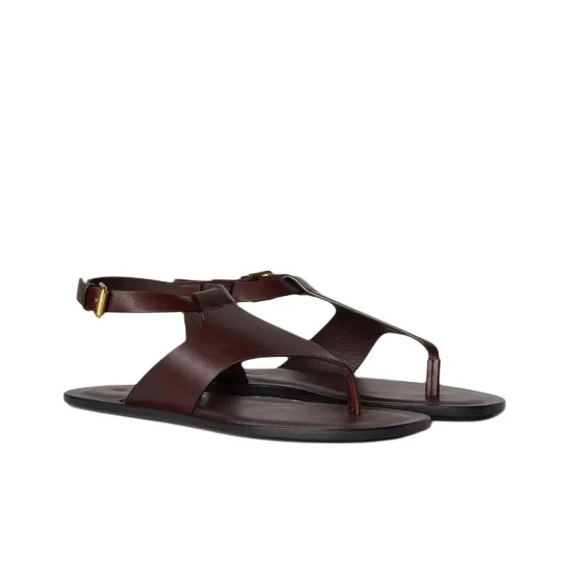 Loro Piana Trani One Strap Sandals Women's Dark Purple-2