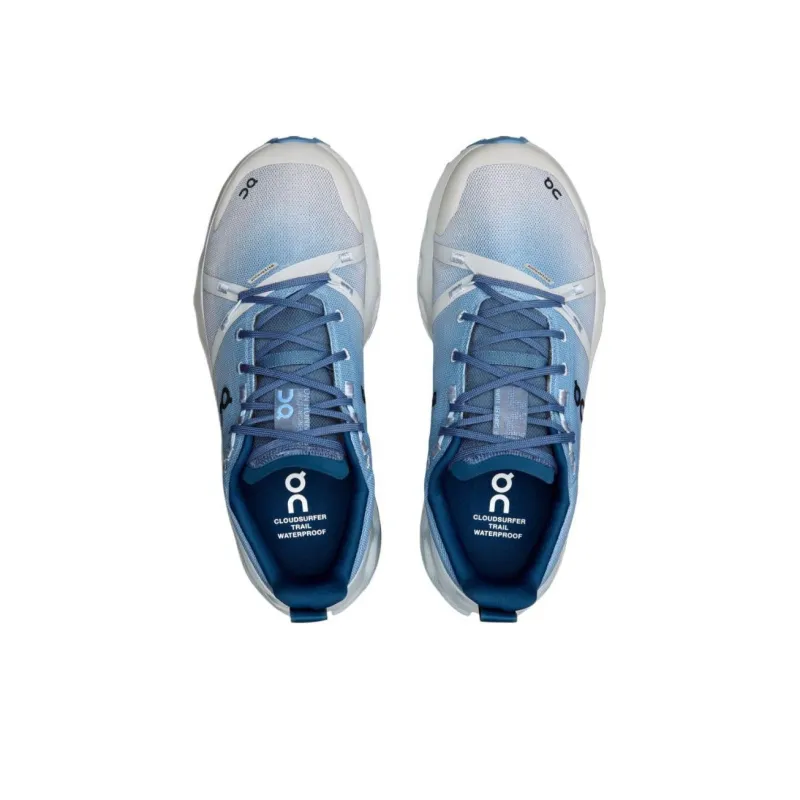 On Running Cloudsurfer Trail Waterproof Chambray Glacier-3