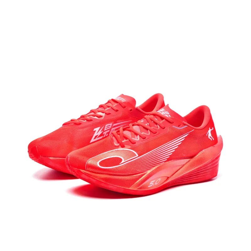 QIAODAN Phantom PB5.0 Running Shoes Men Low Top Flame Red/Jordan White-2