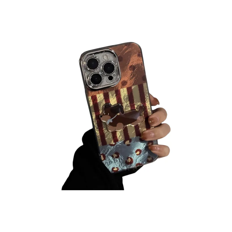Cuttlefish Grid TPU Material Stripes Vintage Sausage Dog Niche Phone Case Compatible With Apple 16/15/14/13/12/11-8