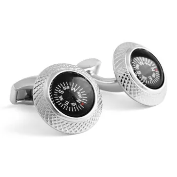 TATEOSSIAN Rhodium Plated Metal Cufflinks Unisex Silver