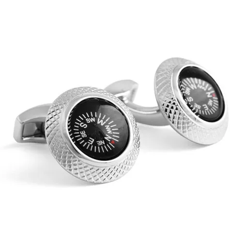 TATEOSSIAN Rhodium Plated Metal Cufflinks Unisex Silver