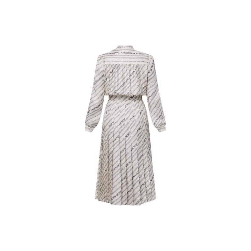 LOUIS VUITTON Long Sleeved Chain Print Dress-1
