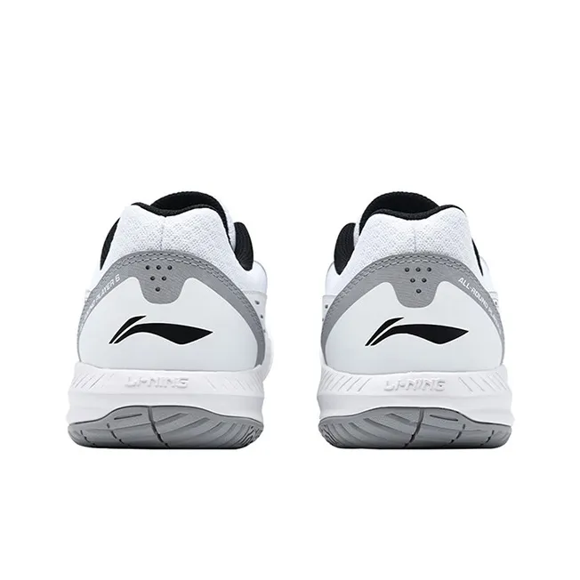 LiNing Feather Anti-Slip Wear-Resistant Low-Top Badminton Shoes Unisex White Black-3