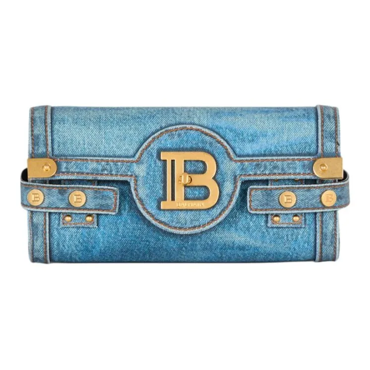 BALMAIN B Buzz Pouch 23 Foldover Top Clutch Bag-0