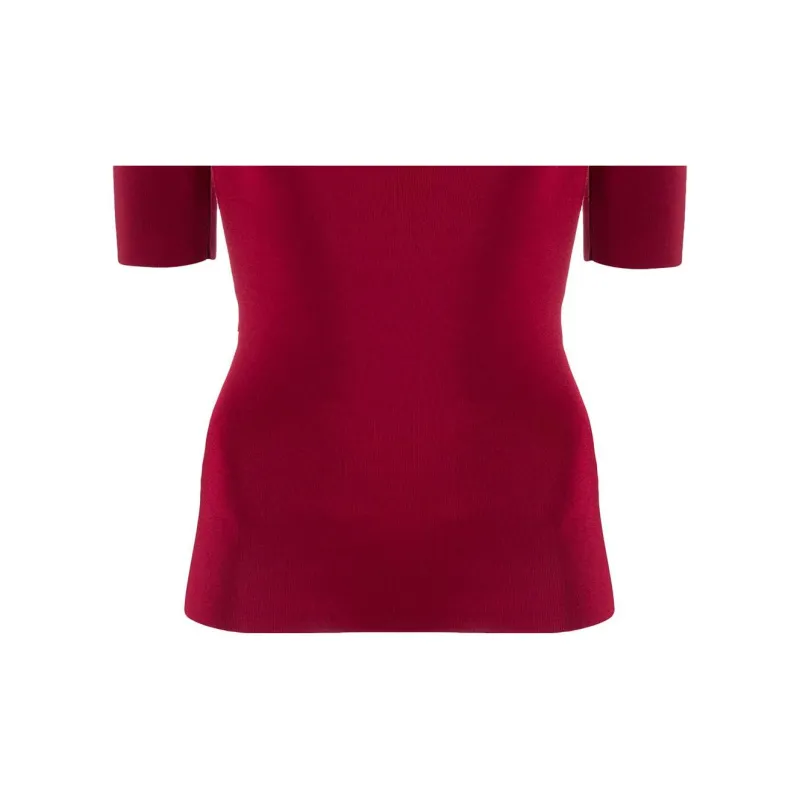 GUCCI Buckle Strap Ribbed T shirt-5