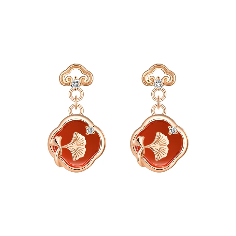 LIANDUO Jade Earrings Women's-0