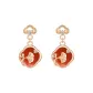 Four-Leaf Clover Hoop Earrings 925 Sterling Silver