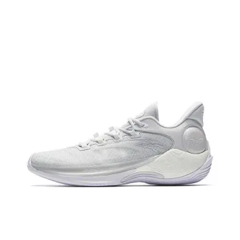 Anta Anti Slip Wear Resistant Mid Top Basketball Shoes Men's Gray White