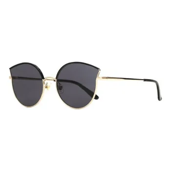 Stephane Christian Acetate Metal Irregular Shape Sunglasses Women's Black