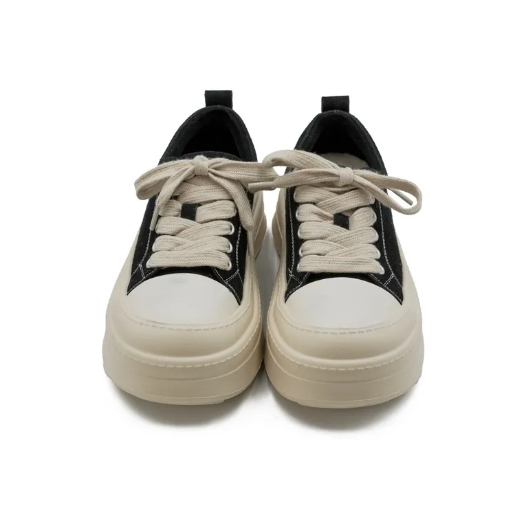 Little Sue Skateboard Shoes Women's Low Top Black/Yellow-3