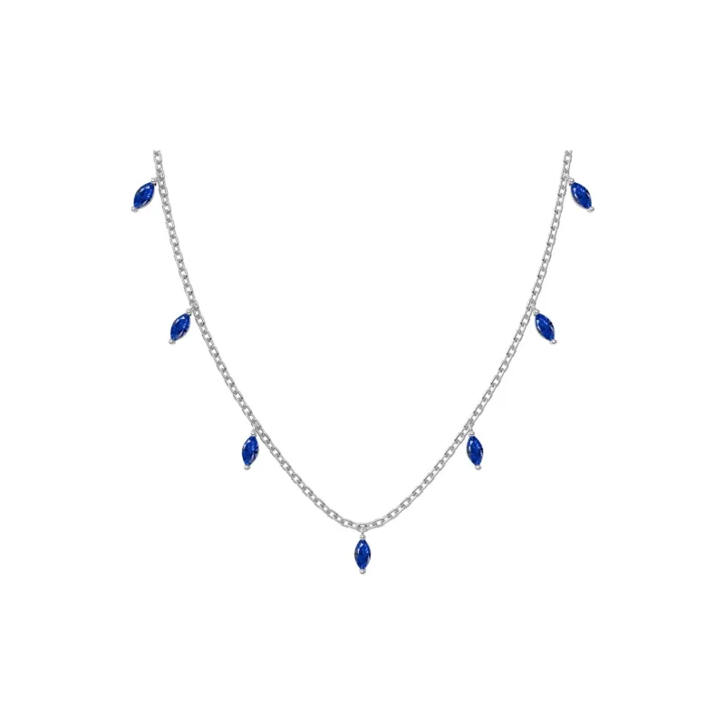 KAILEIFU S925 Silver Necklaces Women's Silver-11