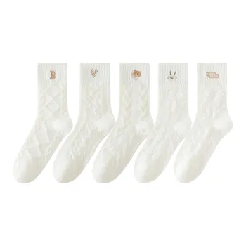 Lan Miao Mid Calf Socks Women's 5 Pack