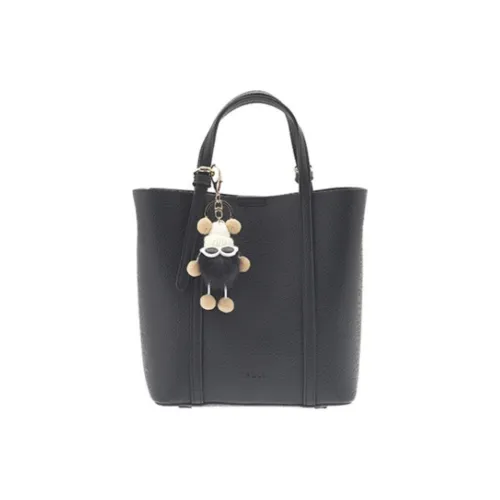 TALLI Synthetic Leather Tote Bag Shopping Bag Shoulder Bag Crossbody Bag Handbag Medium Size Women's Black