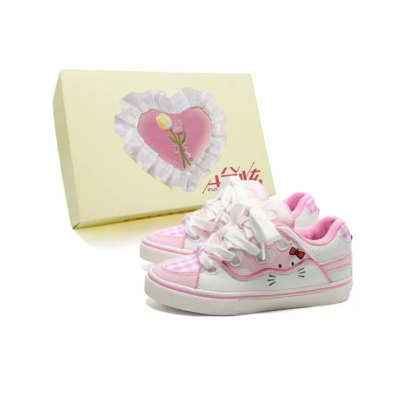 FULLXUAN Niche Cute Little Cat Students' Party Versatile Low-Top Skateboard Shoes Women's-15