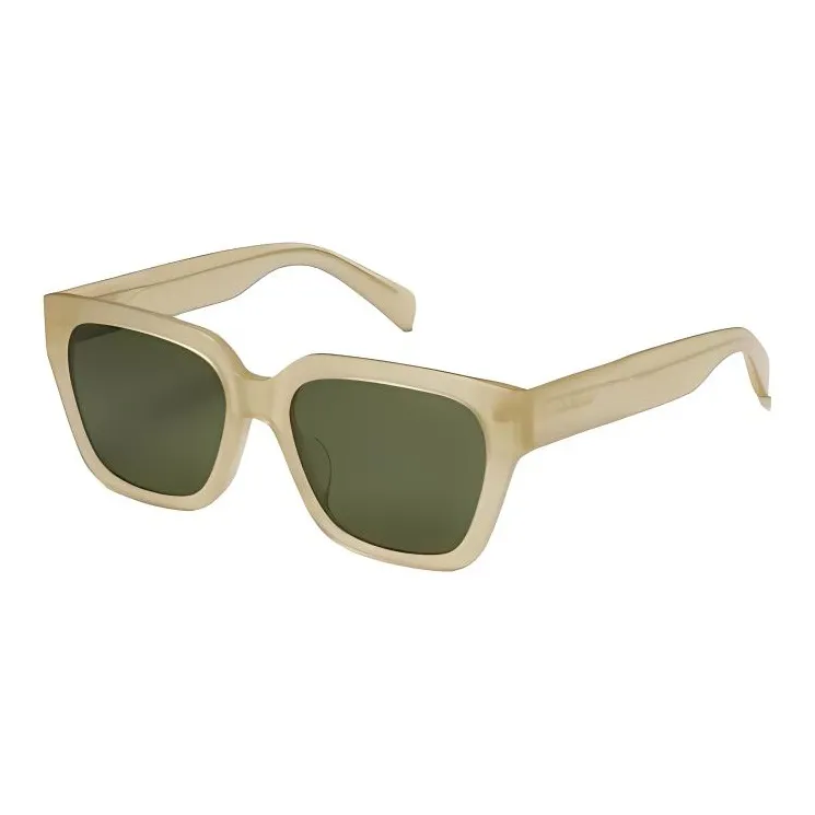 PUBLIC BEACON Acetate Irregular Shape Sunglasses Unisex Light Brown-0