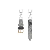 Silver Black with Leaf Gray Rose Gold Buckle