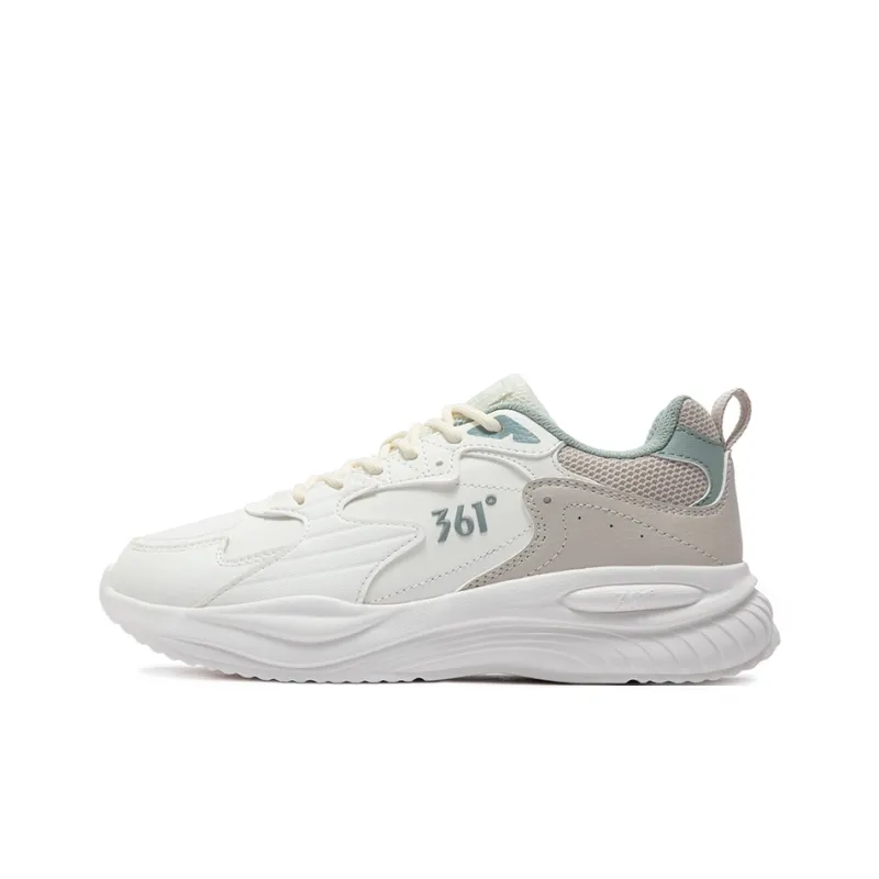 361° Life Collection Anti Slip And Wear Resistant Water Resistant Low Top Running Shoes Women's Feather White-0