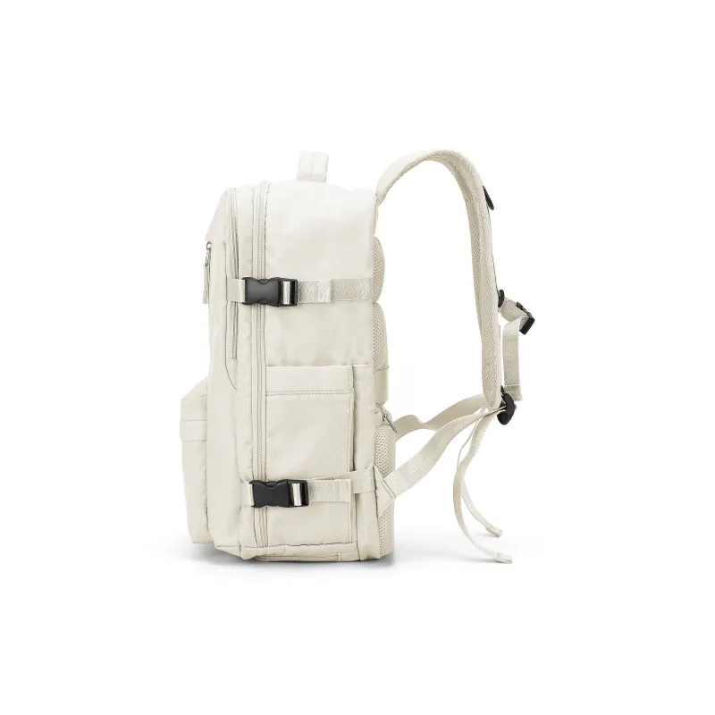 Kawasaki Fabric Backpack Travel Bag Laptop Bag Regular Unisex Black/Ecru/Light Blue-13