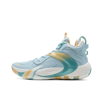 XTEP Cushioning Anti Slip Wear Resistant Breathability Low Top Basketball Shoes Men's Microwave Blue