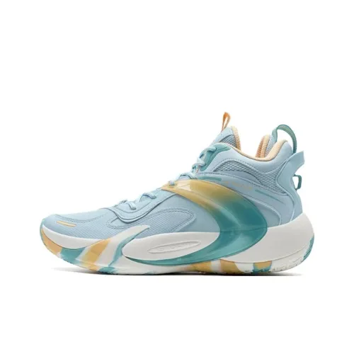 XTEP Cushioning Anti Slip Wear Resistant Breathability Low Top Basketball Shoes Men's Microwave Blue